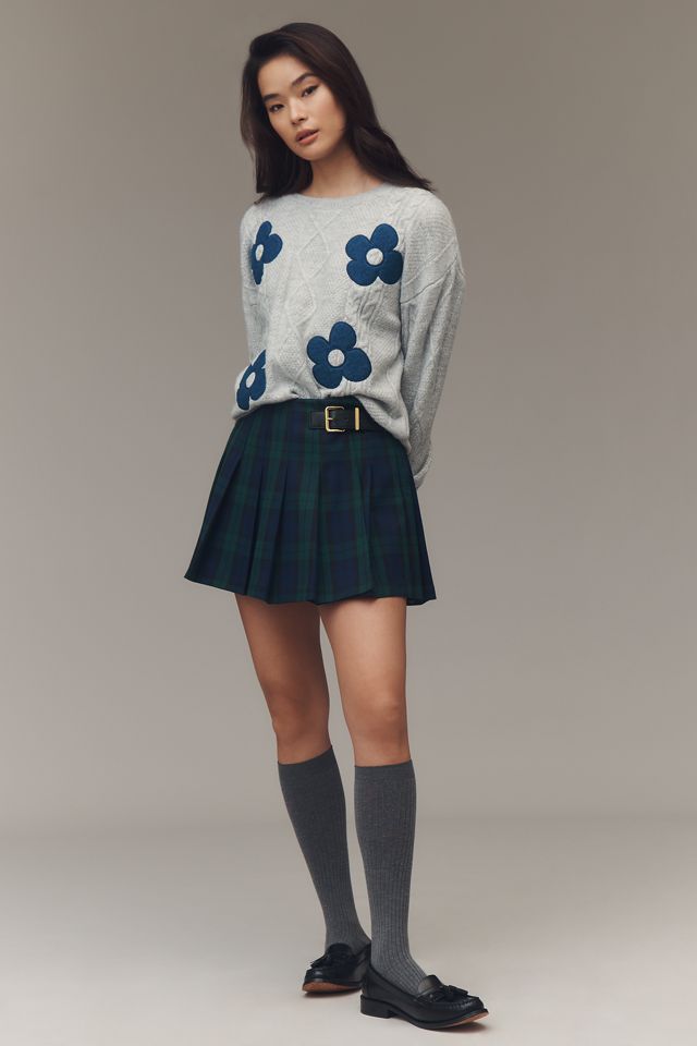 The Gracey Cable Floral Pullover Sweater by Maeve #2