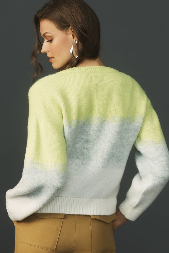 Maeve Neon Gradient Pullover Sweater #1