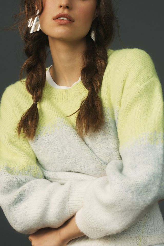 Maeve Neon Gradient Pullover Sweater #3