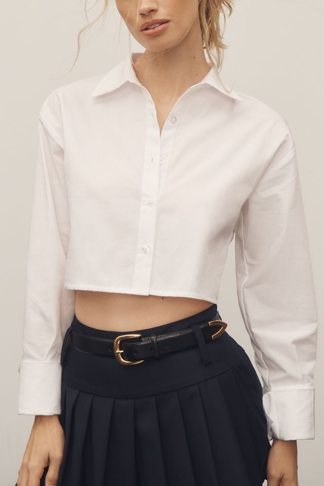 Maeve Twofer Shrunken Sweater Vest & Buttondown Shirt #3