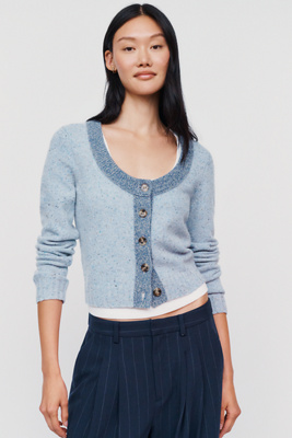 Maeve Wool-Blend Cropped Cardigan by Anthropologie