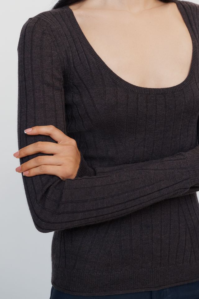 Maeve 100% Merino Wool Scoop Neck Sweater #1