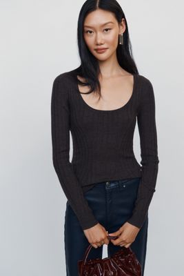 Maeve 100% Merino Wool Scoop Neck Sweater