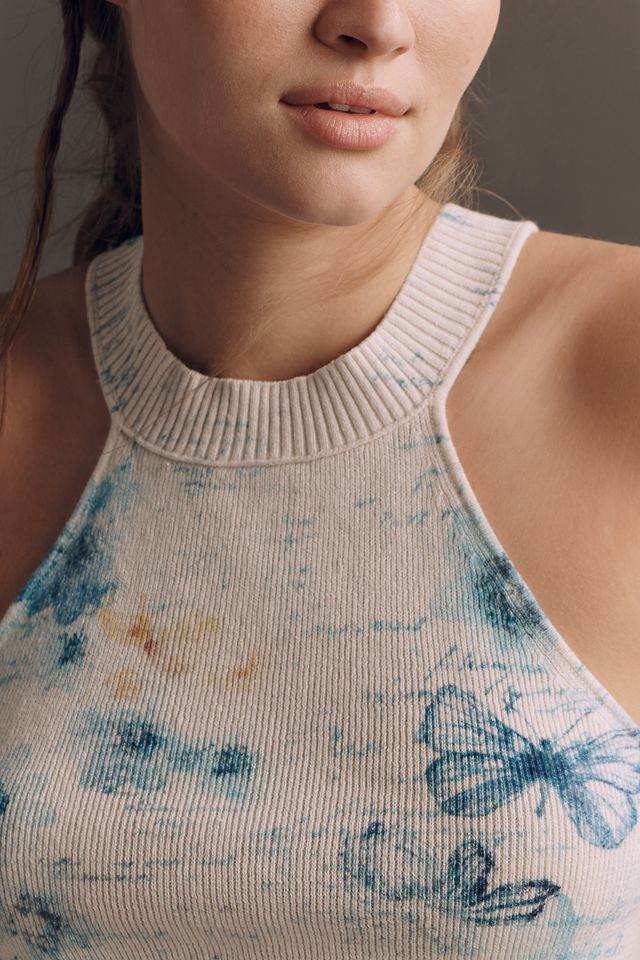 Pilcro Cotton Linen Halter Sweater Tank #2
