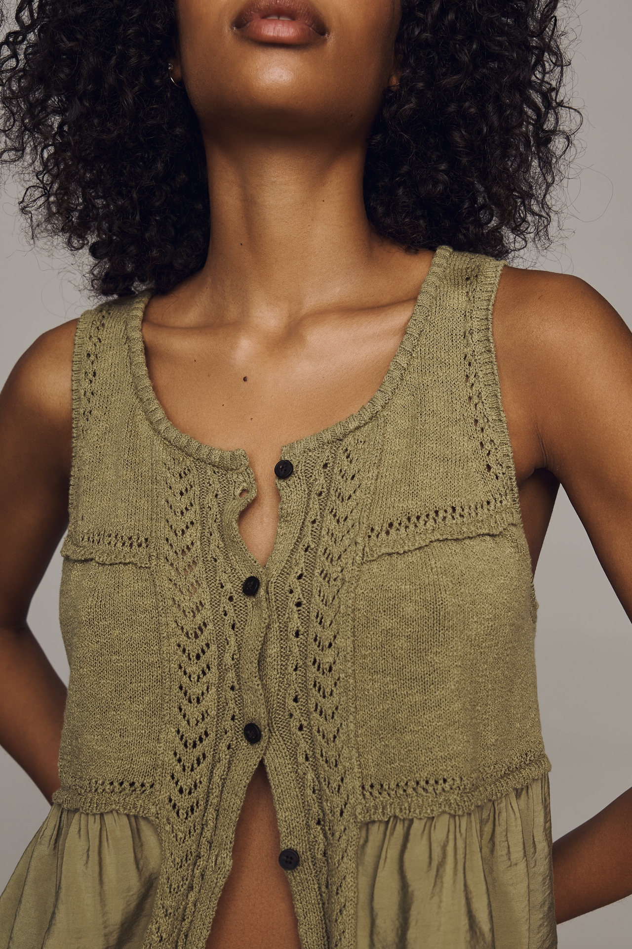 By Anthropologie Pointelle Sweater Tank