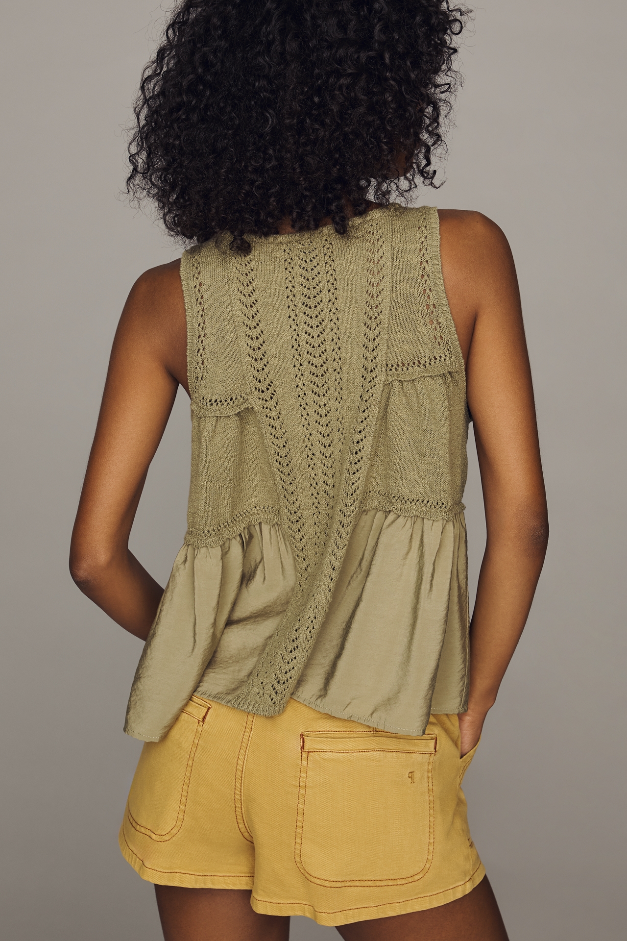 By Anthropologie Pointelle Sweater Tank