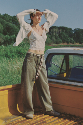 Pilcro Fine Gauge Linen Cardigan | Anthropologie