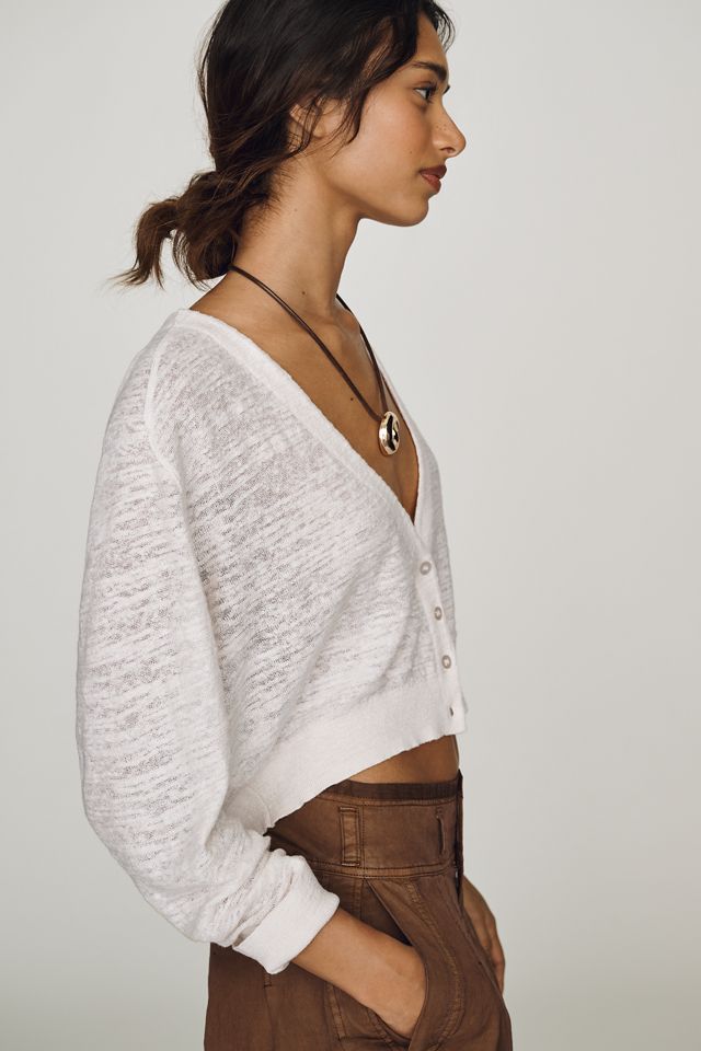 Pilcro Fine Gauge Linen Cardigan #1