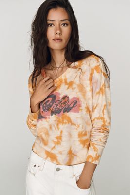 Pilcro Bleached Crewneck Sweatshirt