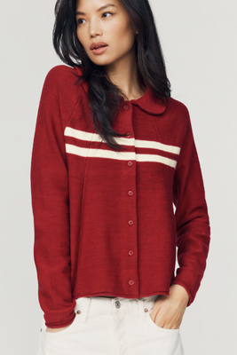 Maeve Collared Cardigan In Multicolor