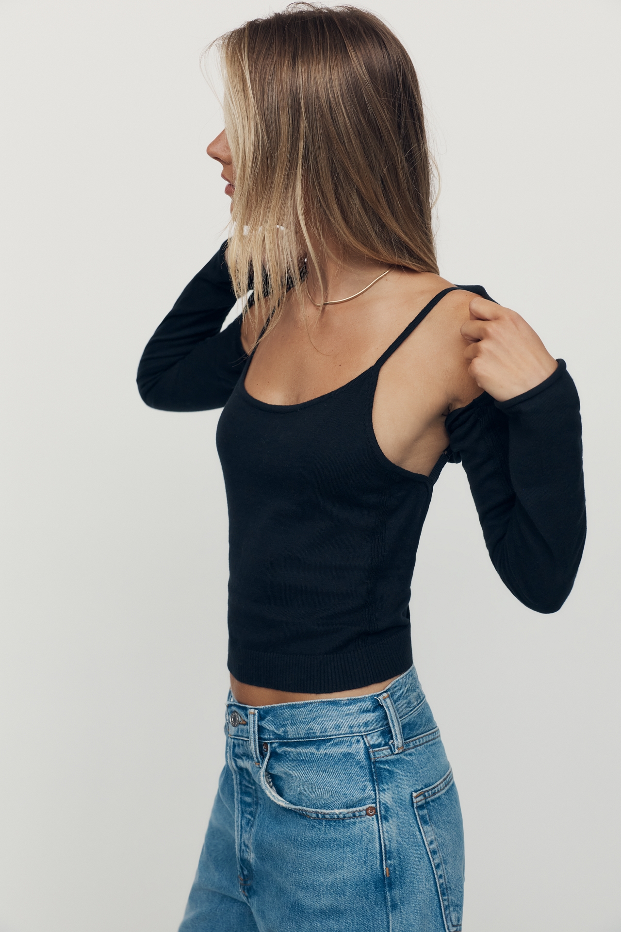 By Anthropologie Cotton Silk Two-Piece Tank and Shrug