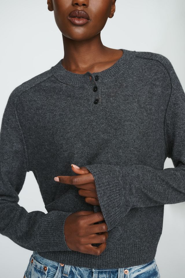 Maeve Wool Cashmere Henley Sweater #2