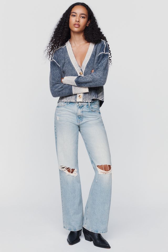Pilcro Cashmere Wool Cropped Raw Hem Cardigan #3