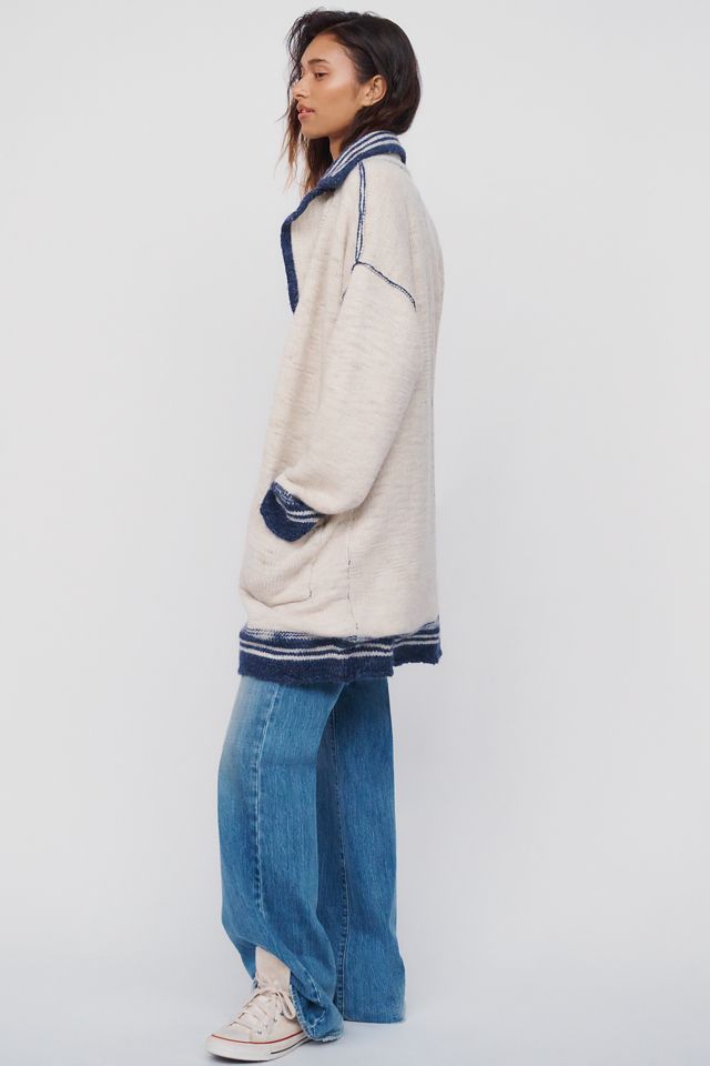 Pilcro Wool Linen Longline Cardigan #2