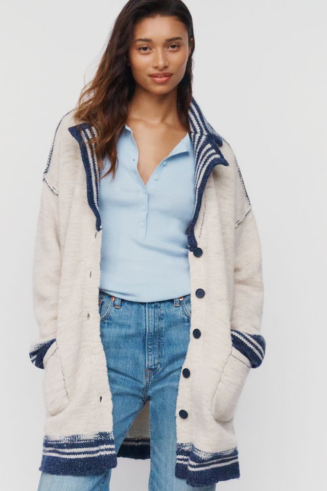 Pilcro Wool Linen Longline Cardigan #4