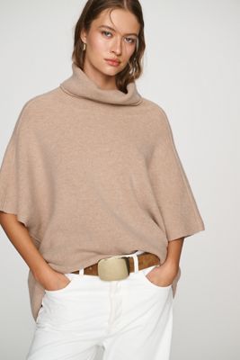 Pilcro High-Neck Short-Sleeve Sweater