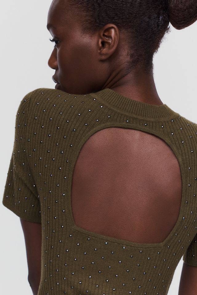 By Anthropologie Merino Wool Blend Studded Sweater #1