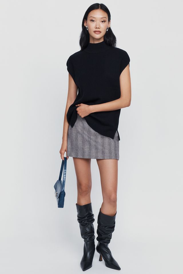 Maeve Mock Neck Cap Sleeve Sweater #1