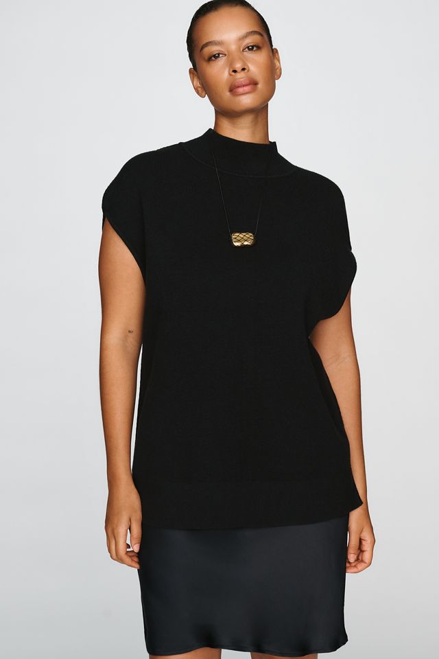 Maeve Mock Neck Cap Sleeve Sweater #5