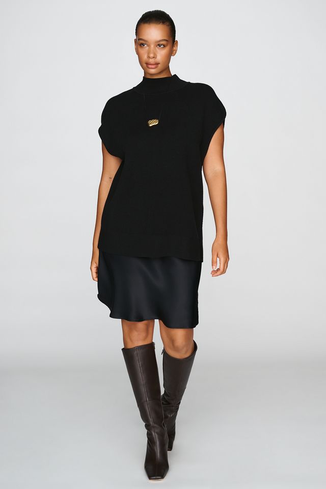 Maeve Mock Neck Cap Sleeve Sweater #4