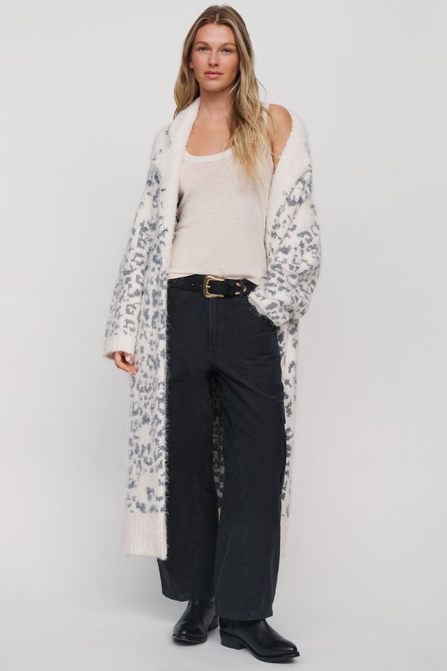 Pilcro Cheetah Textured Longline Sweater #2