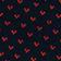 Navy Red Hearts