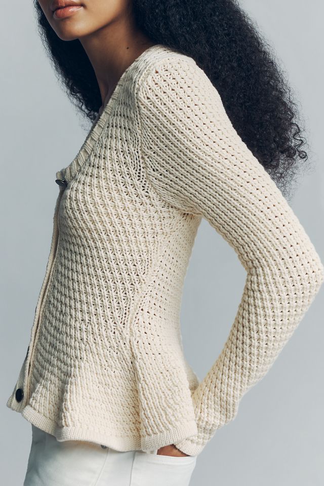 Pistola Elina Open Knit Peplum Cardigan #2