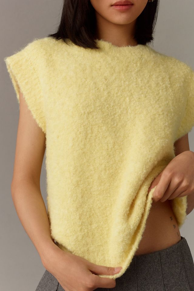 FRNCH Crew-Neck Bouclé Sweater Vest #4