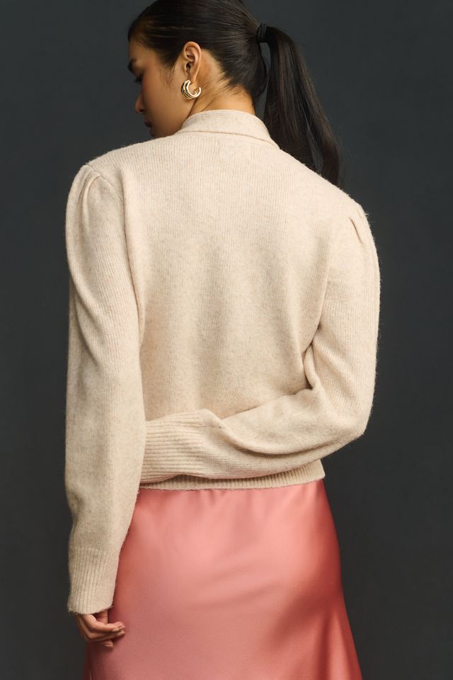 FRNCH Tie-Neck Cardigan Sweater #1