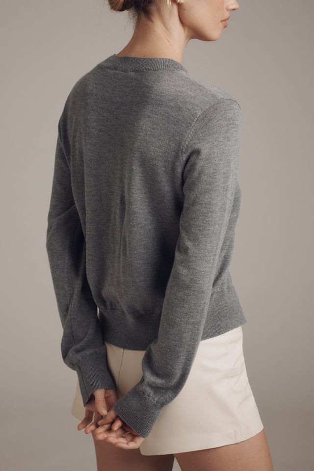 FRNCH x Anthropologie Long-Sleeve Crew-Neck Cardigan Sweater #2