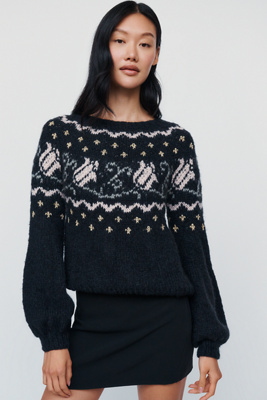 Vero Alfie Riviera Fair Isle Sweater by Anthropologie
