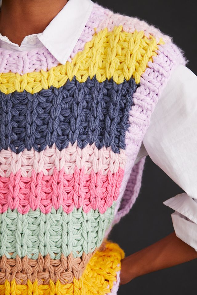 Little Lies Chunky Knit Sweater Vest #1