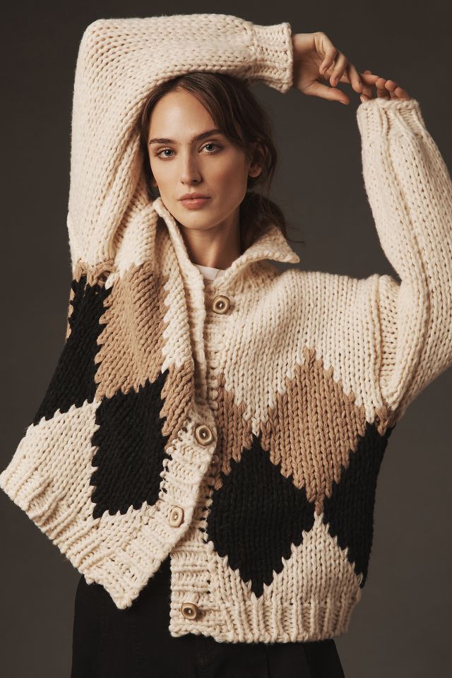 Little Lies Hand-Knit Cardigan Sweater | Anthropologie