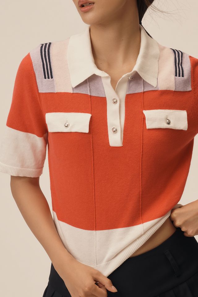 Happy Sheep Short-Sleeve Collared Polo Sweater #3