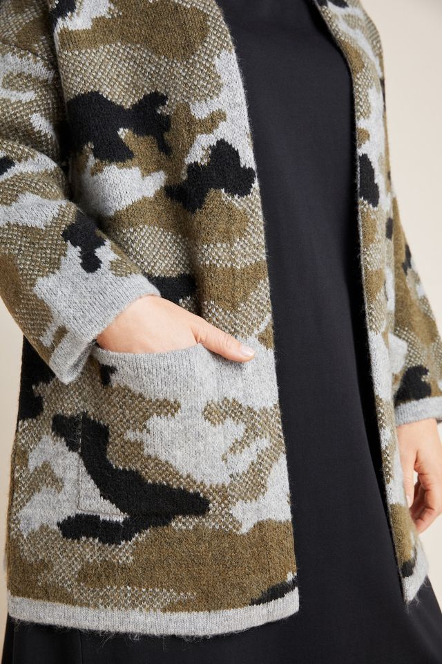 Anthropologie camo cardigan sale