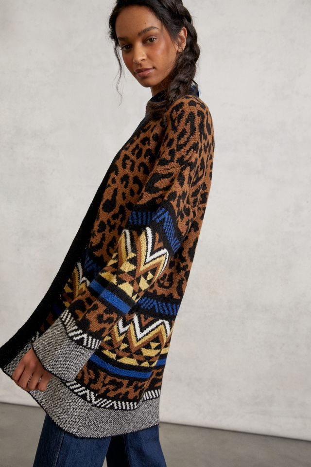 Anthropologie hotsell leopard cardigan