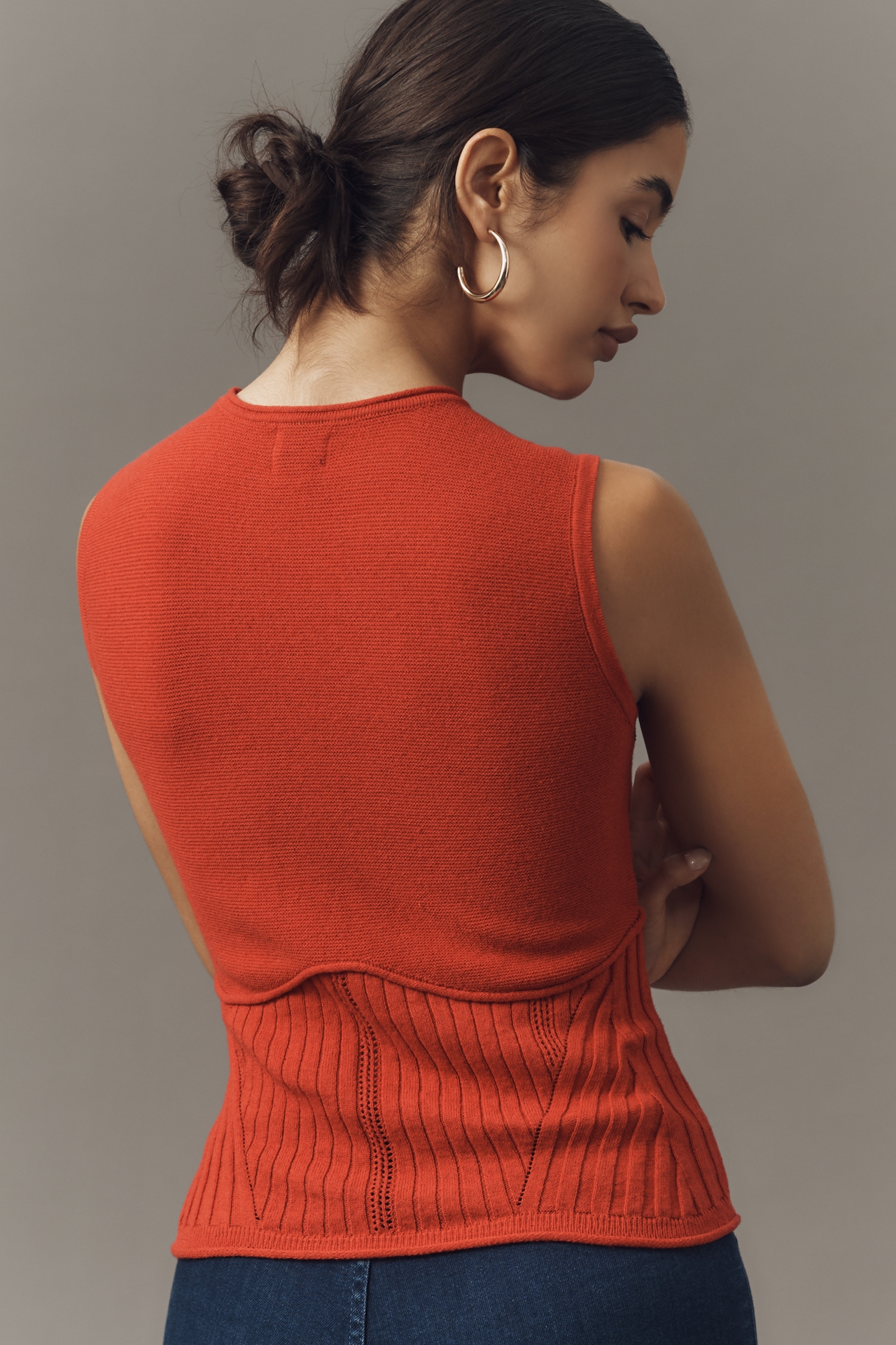 Maeve Ribbed Sleeveless Sweater