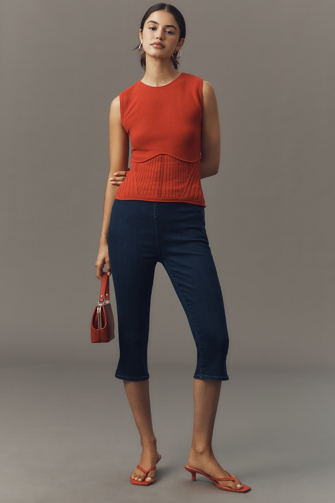 Maeve Ribbed Sleeveless Sweater