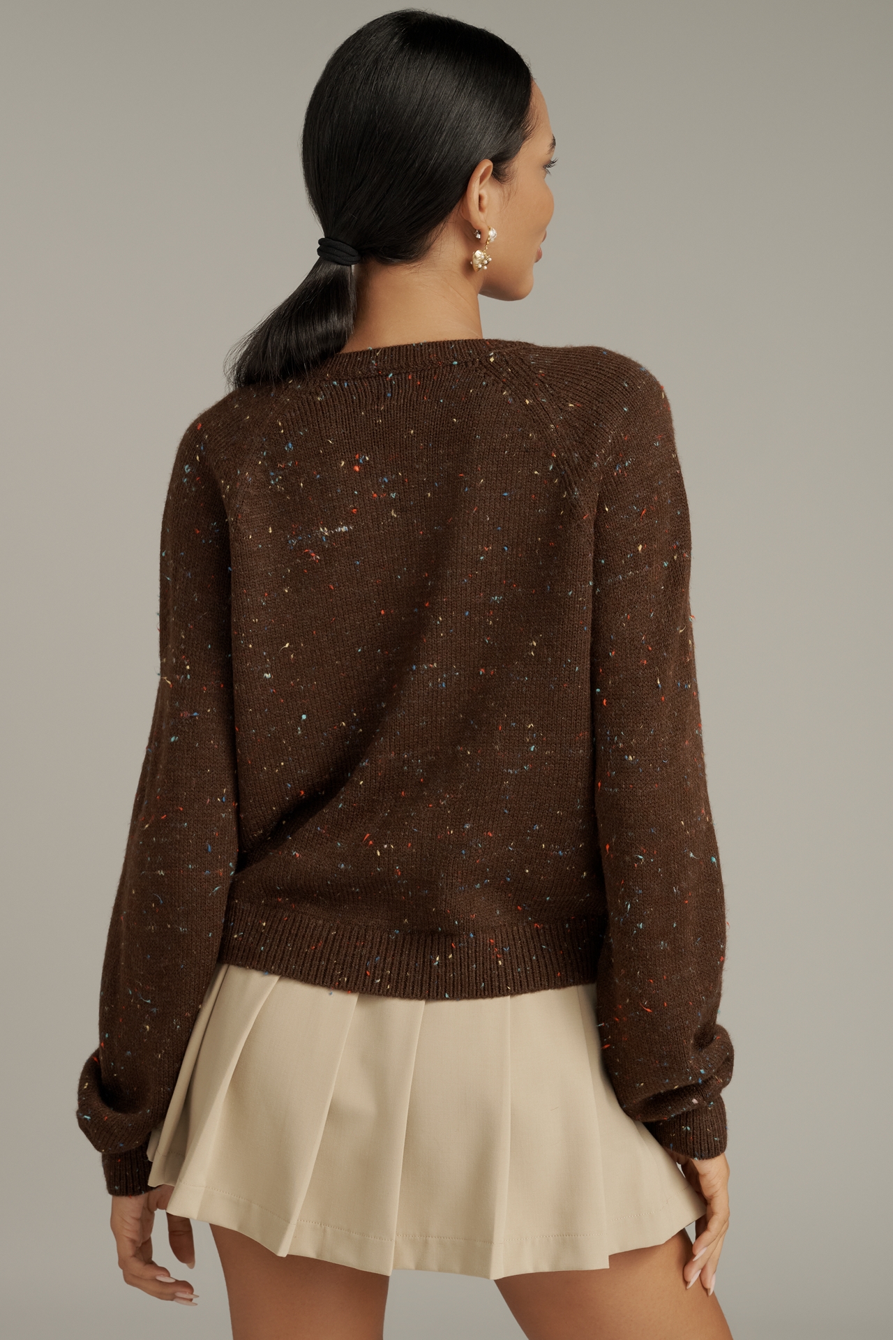 Maeve Scallop Placket Cardigan Sweater