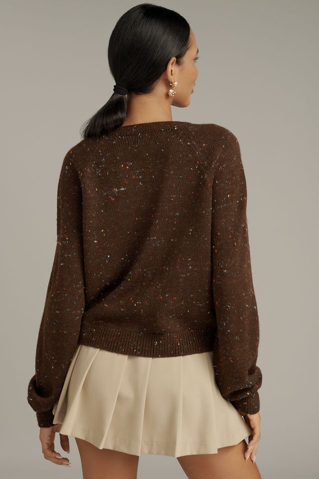 Maeve Scallop Placket Cardigan Sweater
