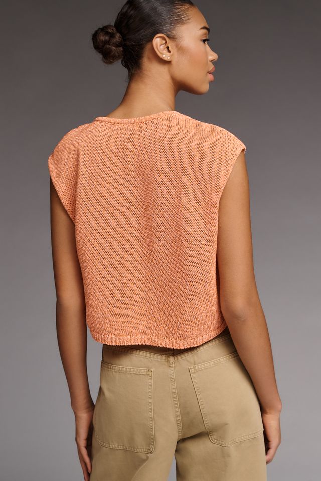 By Anthropologie Asymmetric Hardware Sweater Tank #1