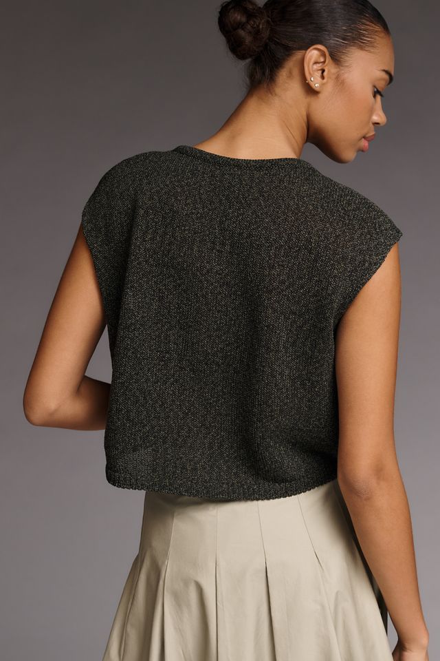 By Anthropologie Asymmetric Hardware Sweater Tank #3