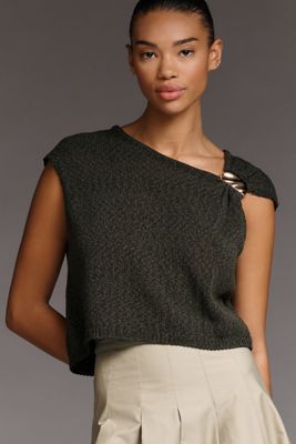By Anthropologie Off-Shoulder Shine Knit Top | Anthropologie
