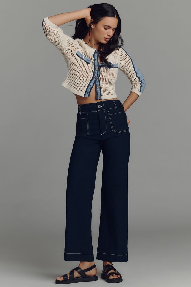 Central Park West Open-Knit Cardigan Sweater #3
