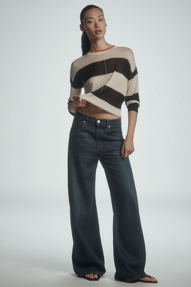 Central Park West Liana Crew-Neck Striped Sweater #1