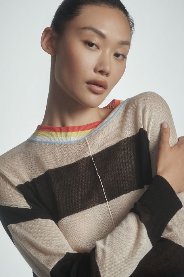 Central Park West Liana Crew-Neck Striped Sweater #3