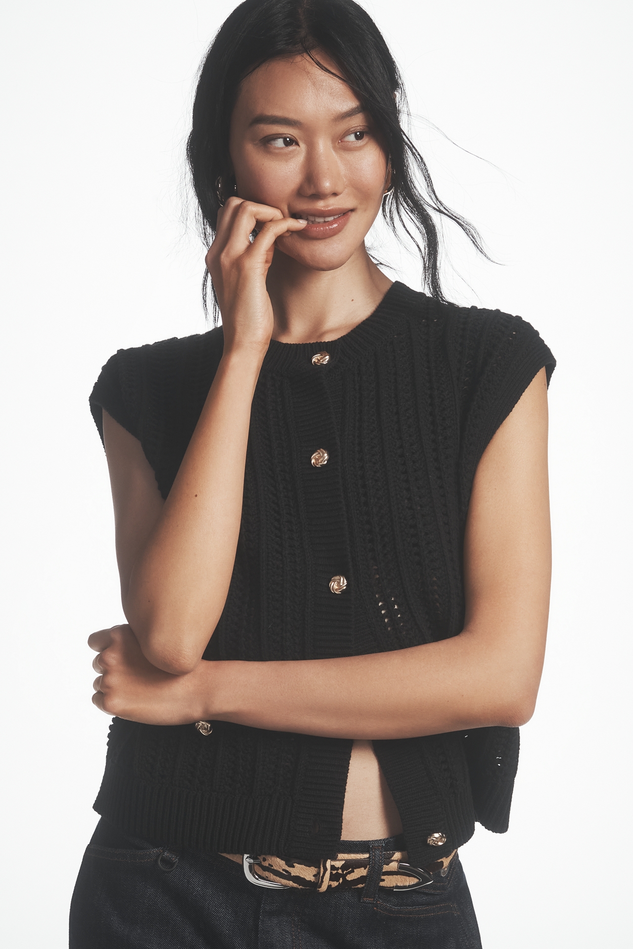 Anthropologie x Central Park West Button-Front Vest