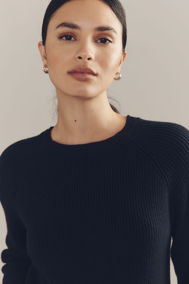 By Anthropologie Denim-Collar Polo Sweater #4
