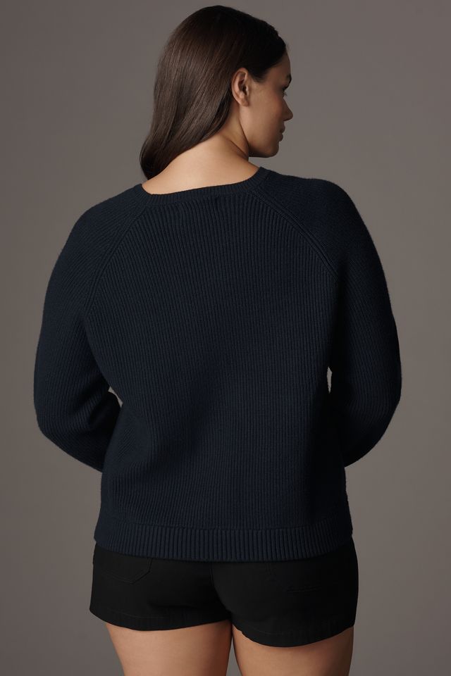 By Anthropologie Denim-Collar Polo Sweater #8