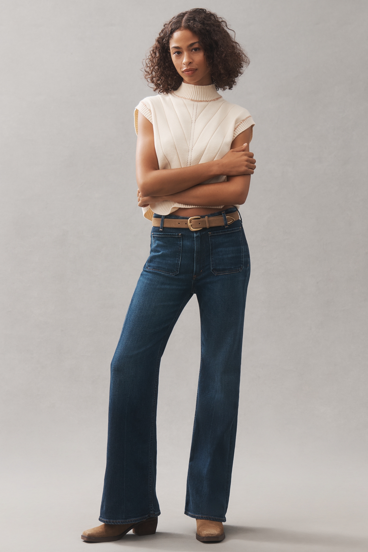 Central Park West Myra Mock-Neck Sweater Vest